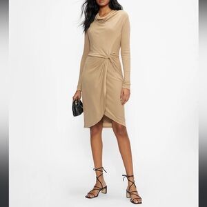 Ted Baker Neyda Draped long-sleeved jersey dress NWT